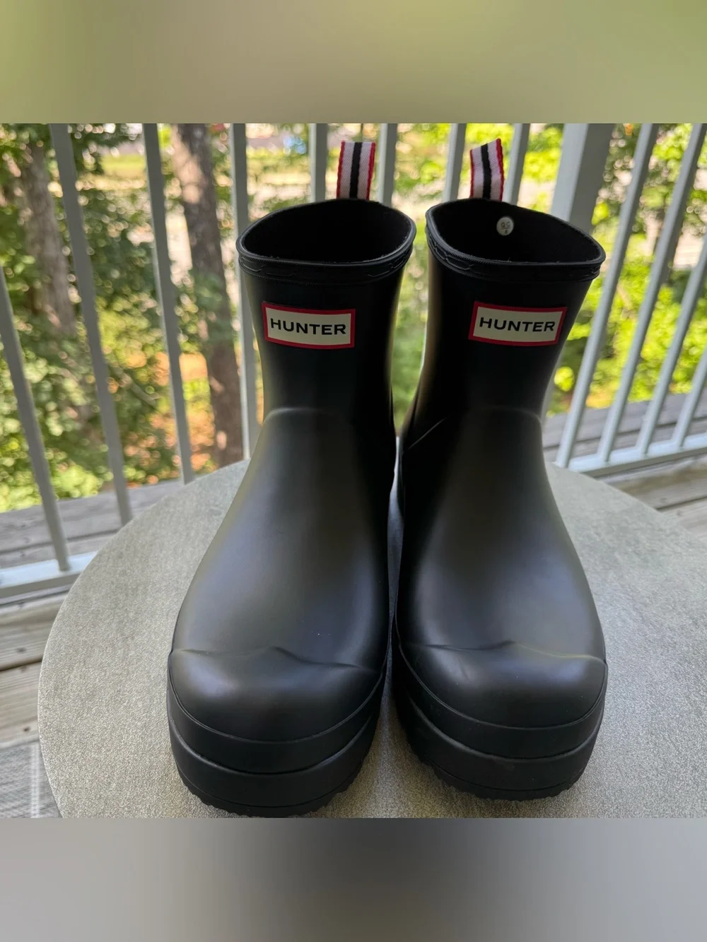 HUNTER Original Play Short Rain Boot - Women's Size 10, Black